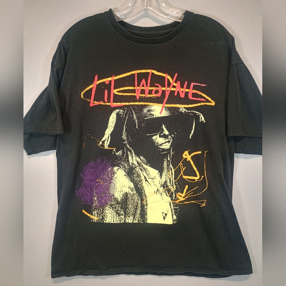 Lil Wayne Graphic T-Shirt Youth Boys XL Black Hip Hop Rap Tee